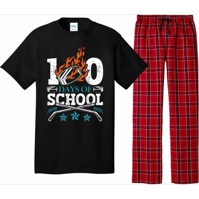 100 Days Of School Ice Hockey Game Sports Athletic Player Meaningful Gift Pajama Set