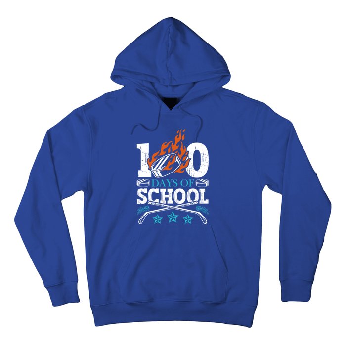 100 Days Of School Ice Hockey Game Sports Athletic Player Meaningful Gift Hoodie