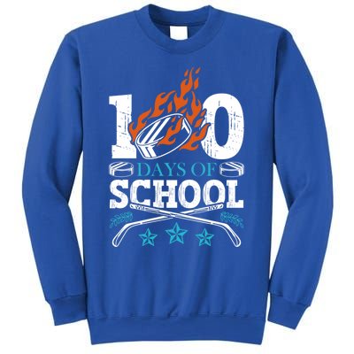 100 Days Of School Ice Hockey Game Sports Athletic Player Meaningful Gift Sweatshirt