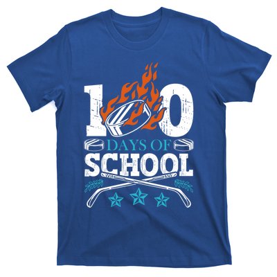 100 Days Of School Ice Hockey Game Sports Athletic Player Meaningful Gift T-Shirt