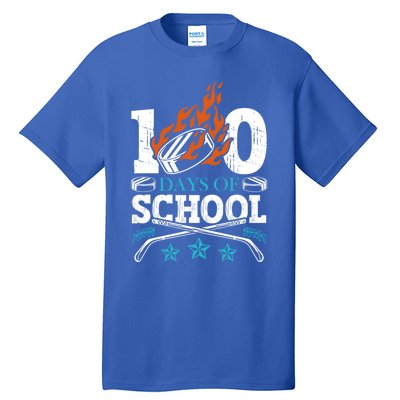 100 Days Of School Ice Hockey Game Sports Athletic Player Meaningful Gift Tall T-Shirt