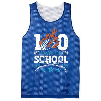 100 Days Of School Ice Hockey Game Sports Athletic Player Meaningful Gift Mesh Reversible Basketball Jersey Tank