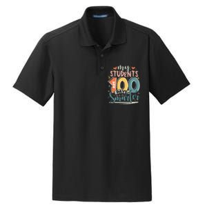 100th Day Of School My Students Are 100 Days Smarter Teacher Dry Zone Grid Polo