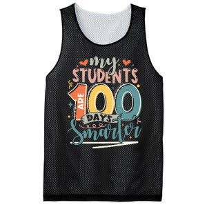 100th Day Of School My Students Are 100 Days Smarter Teacher Mesh Reversible Basketball Jersey Tank