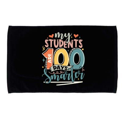 100th Day Of School My Students Are 100 Days Smarter Teacher Microfiber Hand Towel