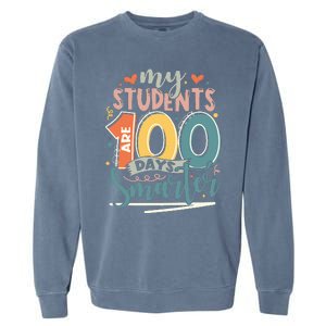 100th Day Of School My Students Are 100 Days Smarter Teacher Garment-Dyed Sweatshirt