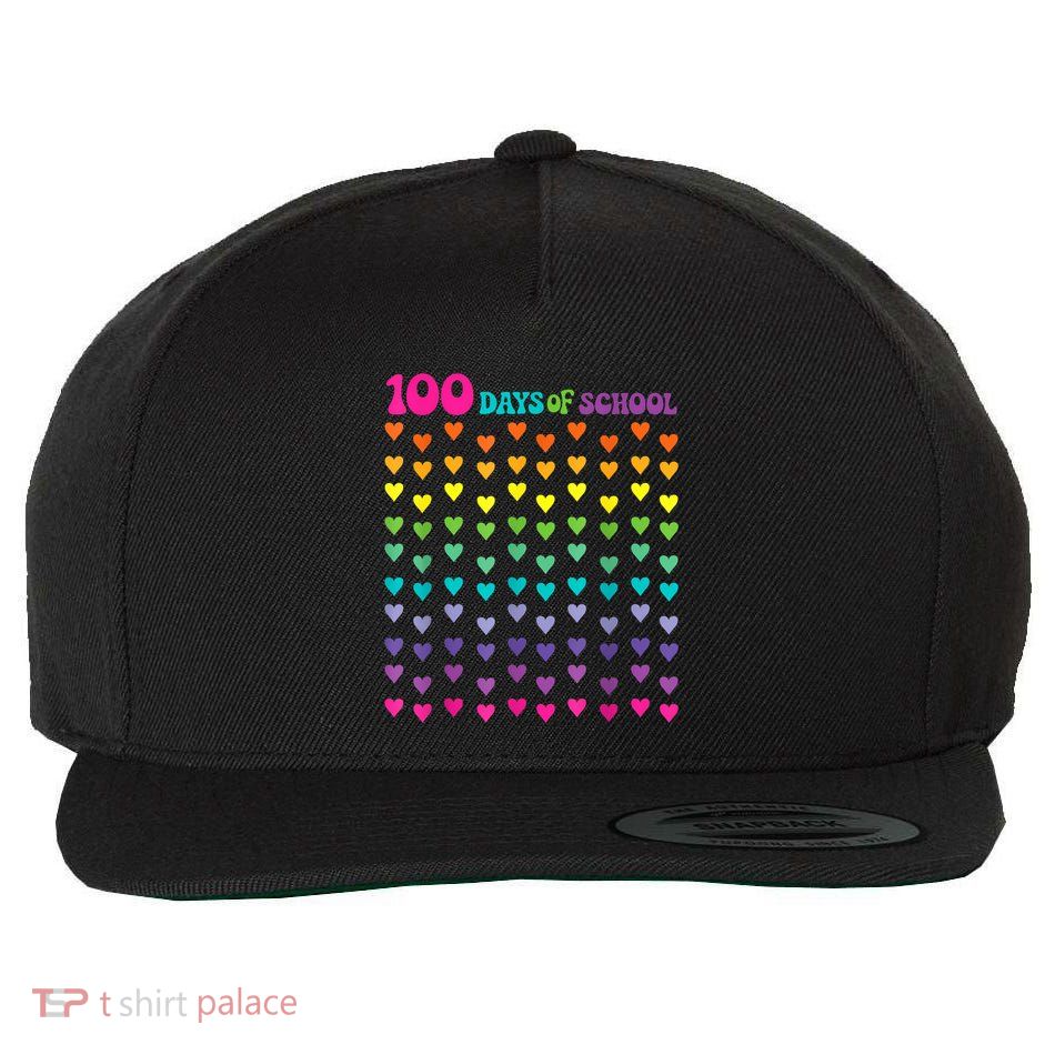 100th Day Of School Teacher 100 Days Math Numbers Wool Snapback Cap