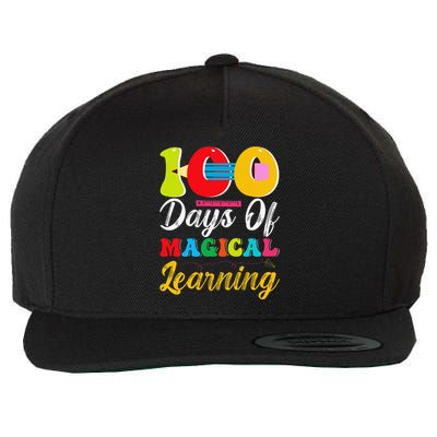 100 Days Of Magical Learning Colorful Fun Wool Snapback Cap