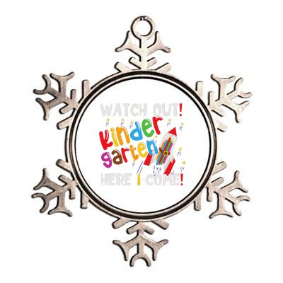 1st Day Of Kindergarten Funny Back To School Metallic Star Ornament