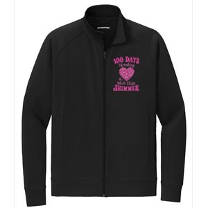 100 Days Of Making Whole Class Shimmer Groovy Disco Heart Stretch Full-Zip Cadet Jacket