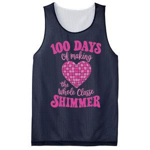 100 Days Of Making Whole Class Shimmer Groovy Disco Heart Mesh Reversible Basketball Jersey Tank