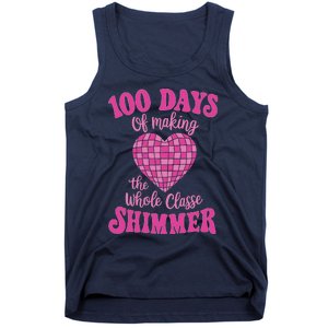 100 Days Of Making Whole Class Shimmer Groovy Disco Heart Tank Top