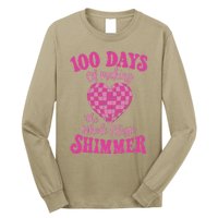 100 Days Of Making Whole Class Shimmer Groovy Disco Heart Long Sleeve Shirt