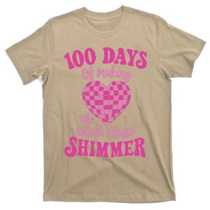 100 Days Of Making Whole Class Shimmer Groovy Disco Heart T-Shirt