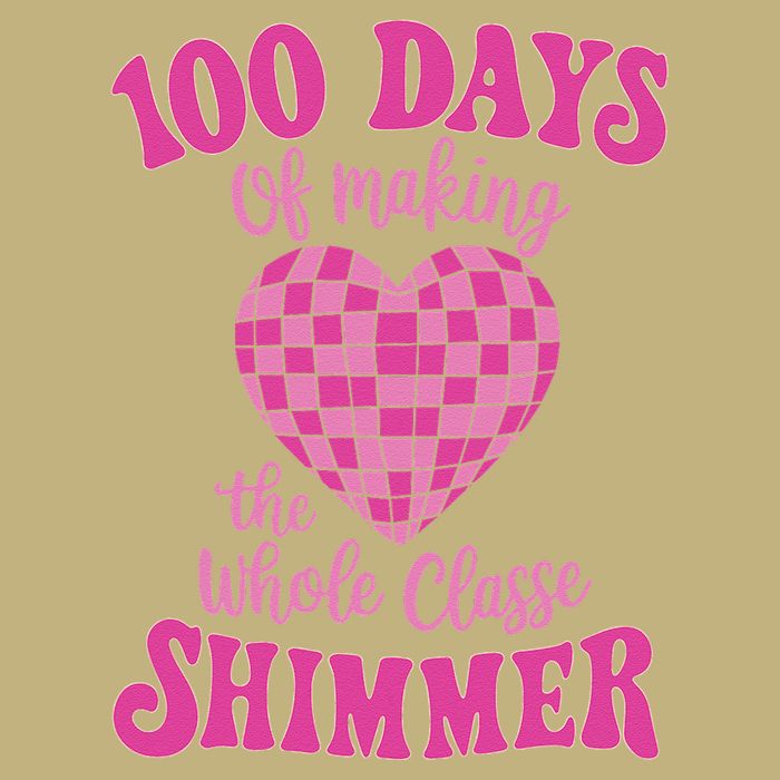 100 Days Of Making Whole Class Shimmer Groovy Disco Heart Mousepad