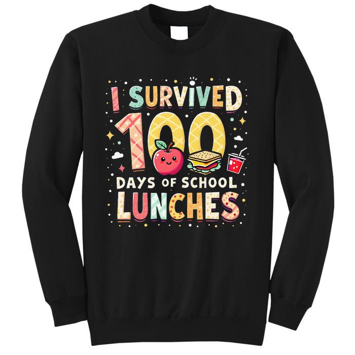 100 Days Of Lunch Woman School Cafeteria Worker Lunch Lady Gift Sweatshirt