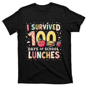 100 Days Of Lunch Woman School Cafeteria Worker Lunch Lady Gift T-Shirt