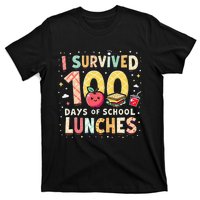 100 Days Of Lunch Woman School Cafeteria Worker Lunch Lady Gift T-Shirt