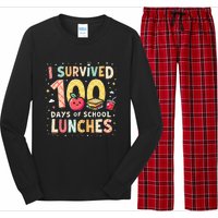 100 Days Of Lunch Woman School Cafeteria Worker Lunch Lady Gift Long Sleeve Pajama Set