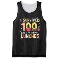 100 Days Of Lunch Woman School Cafeteria Worker Lunch Lady Gift Mesh Reversible Basketball Jersey Tank