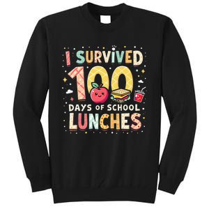 100 Days Of Lunch Woman School Cafeteria Worker Lunch Lady Gift Tall Sweatshirt