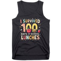 100 Days Of Lunch Woman School Cafeteria Worker Lunch Lady Gift Tank Top