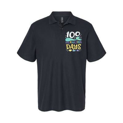 100 Days Of School 100 Mermazing Days Of School Mermaid Softstyle Adult Sport Polo