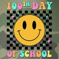 100th Day Of School Vibes Funny Smile Face 100 Days School Legacy Tie Dye Trucker Hat