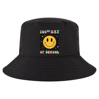 100th Day Of School Vibes Funny Smile Face 100 Days School Cool Comfort Performance Bucket Hat