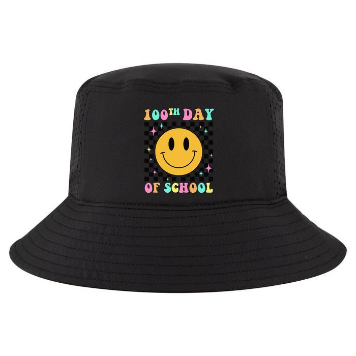 100th Day Of School Vibes Funny Smile Face 100 Days School Cool Comfort Performance Bucket Hat