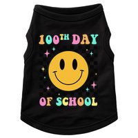 100th Day Of School Vibes Funny Smile Face 100 Days School Doggie Tank