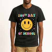100th Day Of School Vibes Funny Smile Face 100 Days School Tall T-Shirt