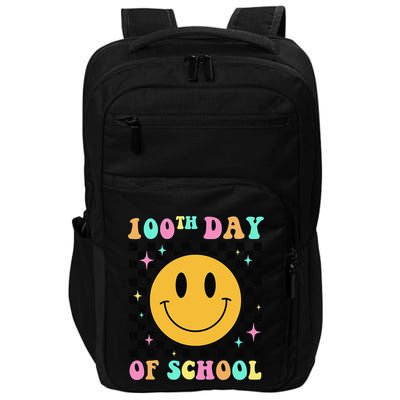 100th Day Of School Vibes Funny Smile Face 100 Days School Impact Tech Backpack
