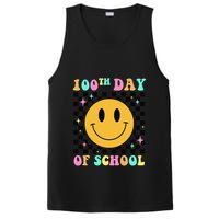 100th Day Of School Vibes Funny Smile Face 100 Days School PosiCharge Competitor Tank
