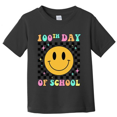 100th Day Of School Vibes Funny Smile Face 100 Days School Toddler T-Shirt