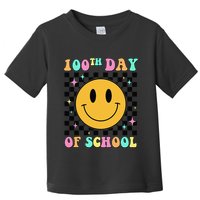 100th Day Of School Vibes Funny Smile Face 100 Days School Toddler T-Shirt