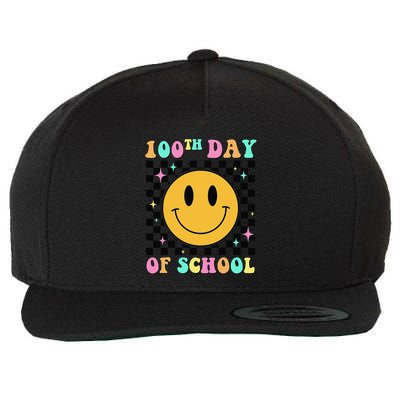 100th Day Of School Vibes Funny Smile Face 100 Days School Wool Snapback Cap