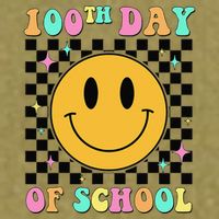 100th Day Of School Vibes Funny Smile Face 100 Days School Garment-Dyed Women's Muscle Tee