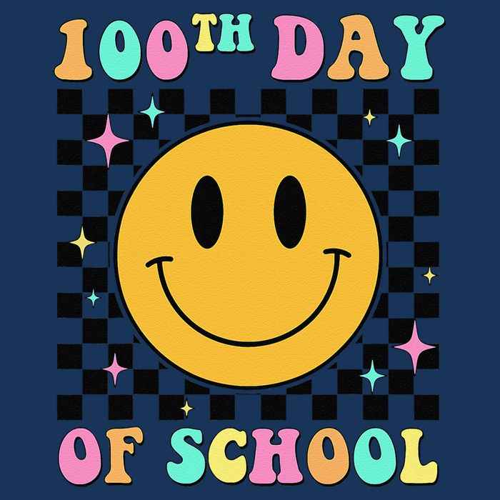 100th Day Of School Vibes Funny Smile Face 100 Days School Infant Baby Jersey Bodysuit