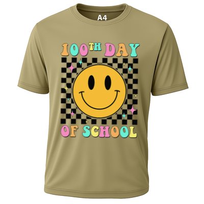 100th Day Of School Vibes Funny Smile Face 100 Days School Performance Shirt