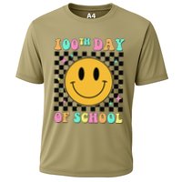 100th Day Of School Vibes Funny Smile Face 100 Days School Performance Shirt