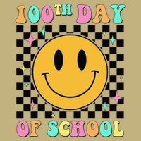 100th Day Of School Vibes Funny Smile Face 100 Days School Performance Shirt