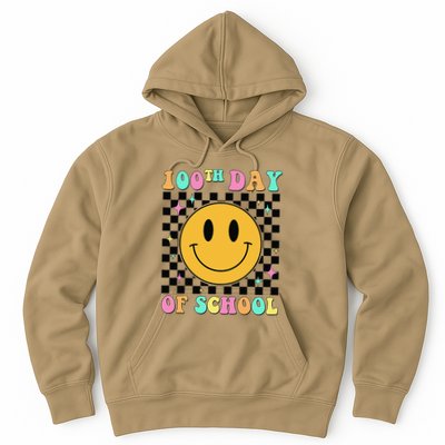 100th Day Of School Vibes Funny Smile Face 100 Days School Hoodie