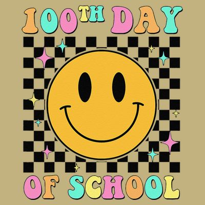 100th Day Of School Vibes Funny Smile Face 100 Days School T-Shirt