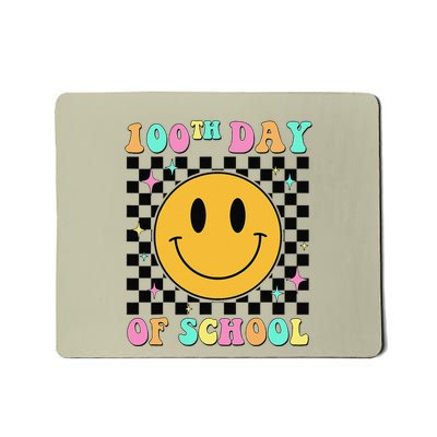 100th Day Of School Vibes Funny Smile Face 100 Days School Mousepad