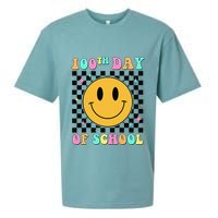 100th Day Of School Vibes Funny Smile Face 100 Days School Sueded Cloud Jersey T-Shirt