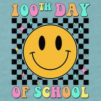 100th Day Of School Vibes Funny Smile Face 100 Days School Sueded Cloud Jersey T-Shirt