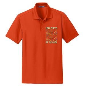 100 Days Of School Dinosaur Dry Zone Grid Polo