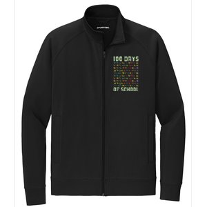 100 Days Of School Dinosaur Stretch Full-Zip Cadet Jacket