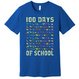 100 Days Of School Dinosaur Premium T-Shirt